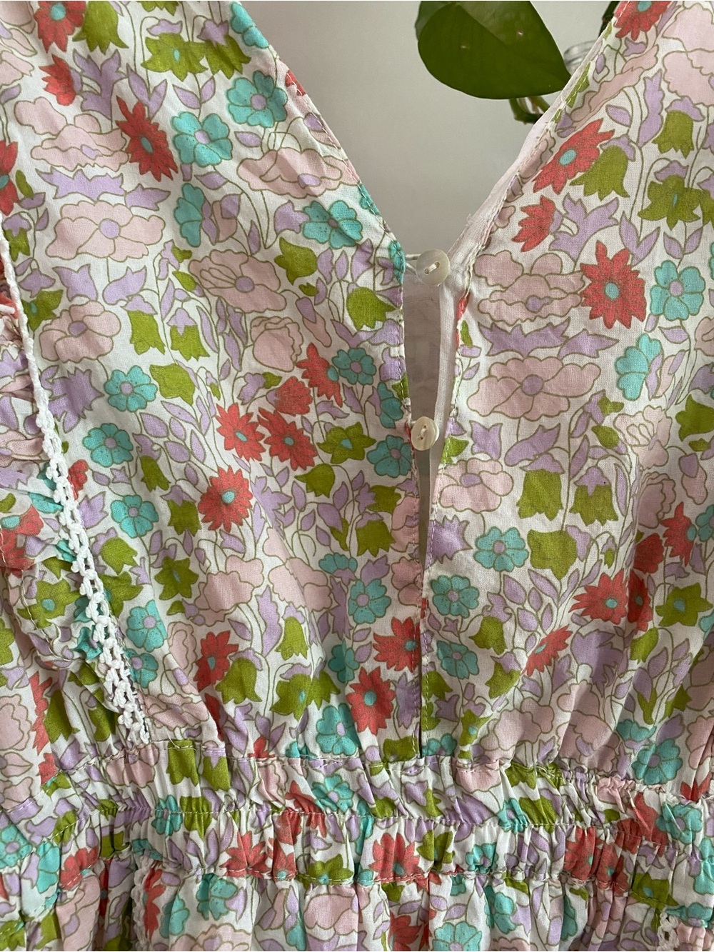 Love The Label Floral Tiered Mini Ruffle Dress Large - Picture 11 of 16